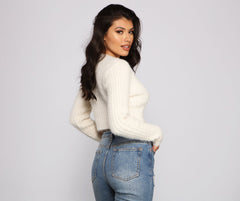 Effortlessly Trendy Fuzzy Knit Cardigan