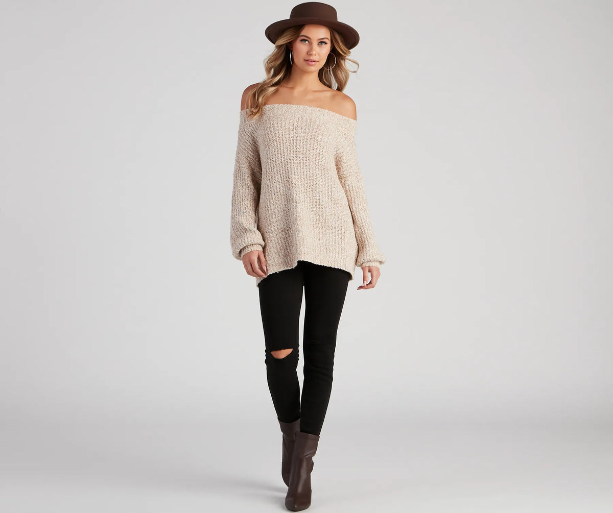So Cozy Off-The-Shoulder Sweater