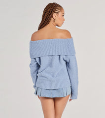 Chilly Days Off-The-Shoulder Sweater