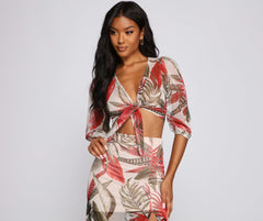 Tropic Dreams Tie Front Top